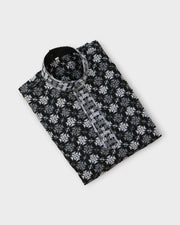 Sequin Embroidered Cotton Kurta Pajama Set