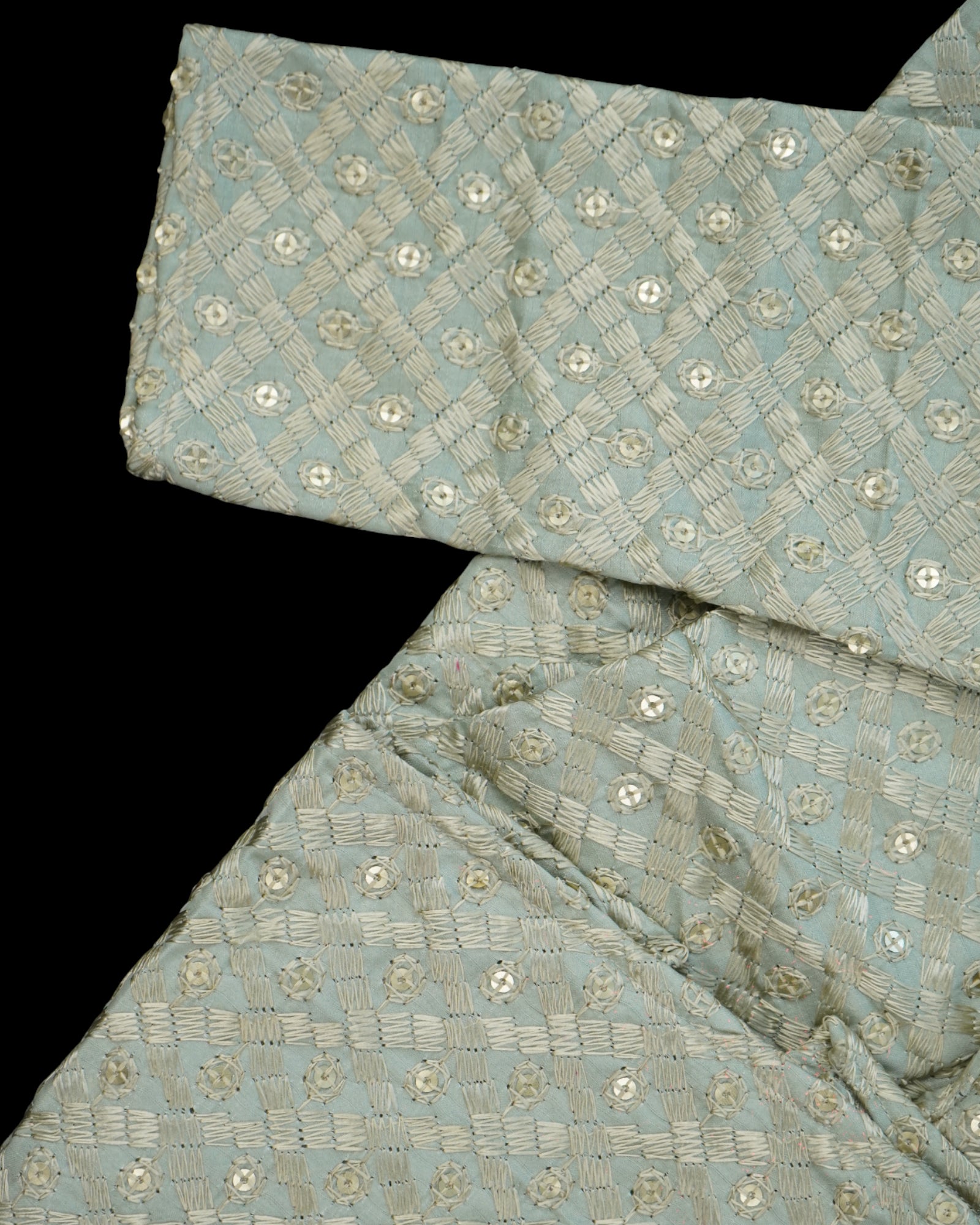 Soft Silk Sequins Embroidered Kurta Pajama