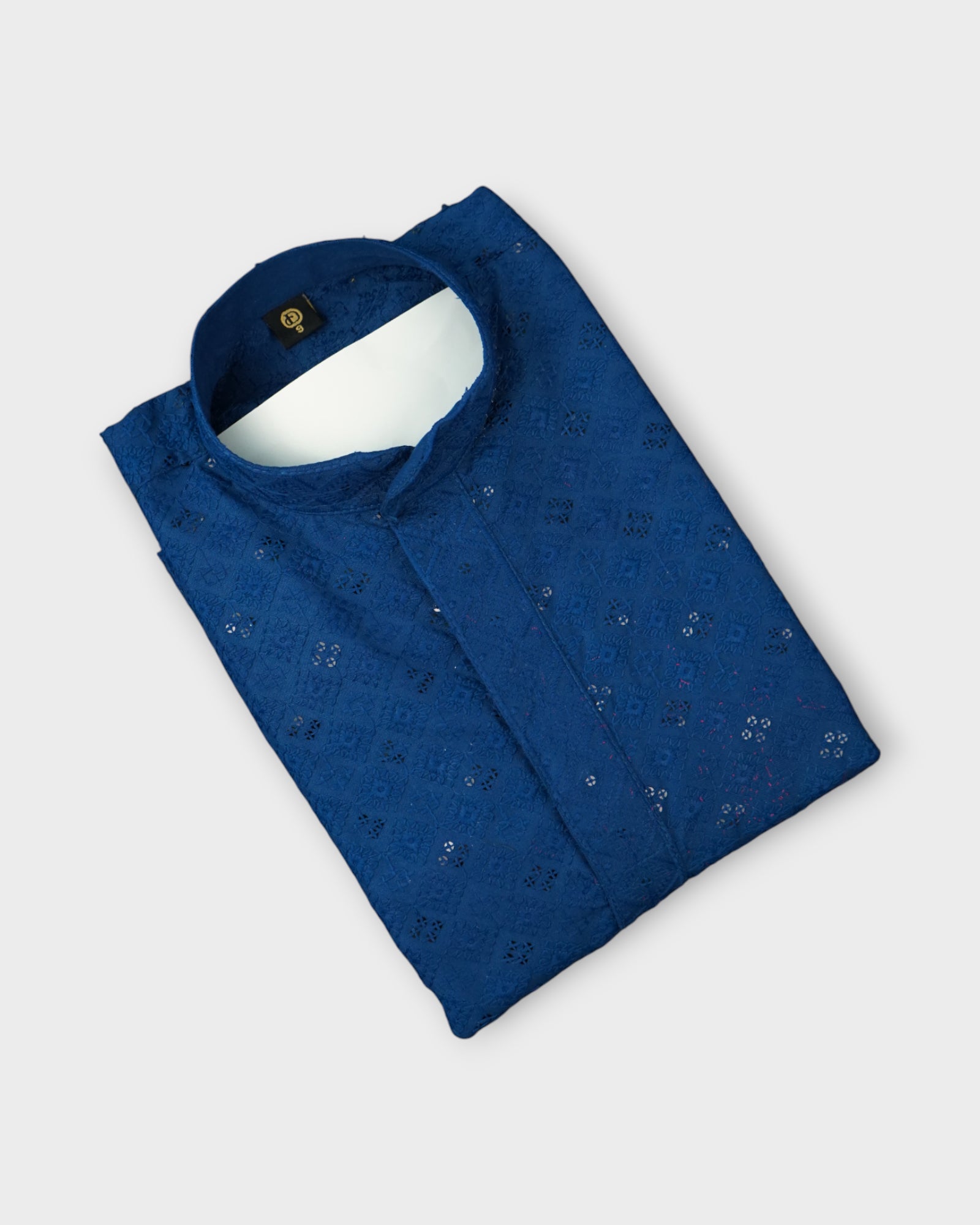 Cotton Blend Sequins Embroidered Kurta Pajama