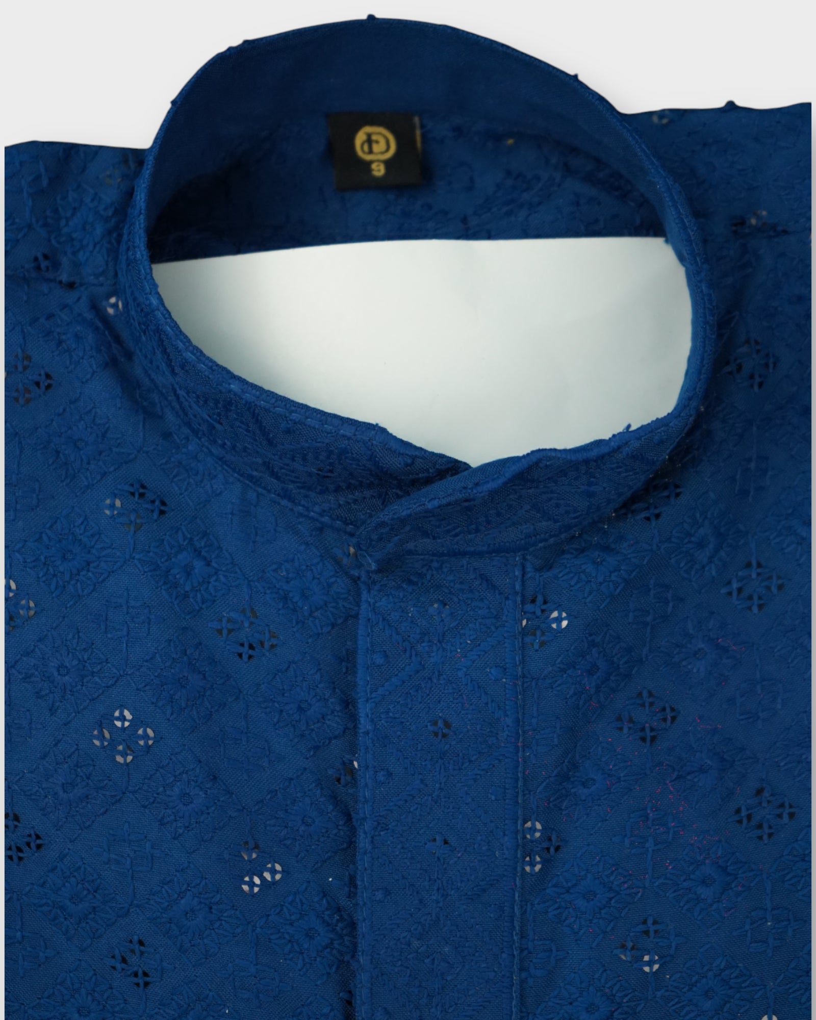 Cotton Blend Sequins Embroidered Kurta Pajama
