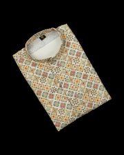 Block Printed Sequins Cotton Kurta Pajama Set