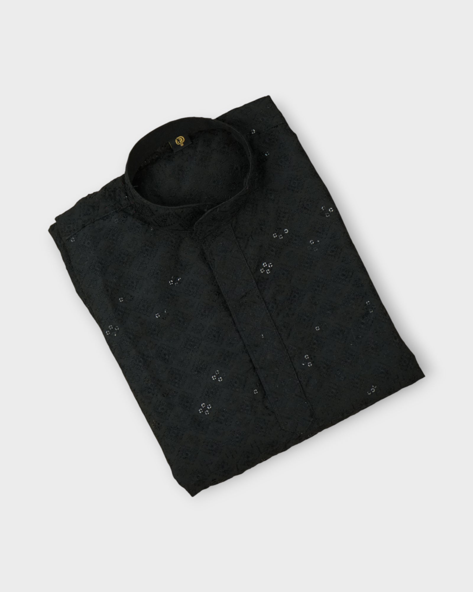 Cotton Blend Sequins Embroidered Kurta Pajama