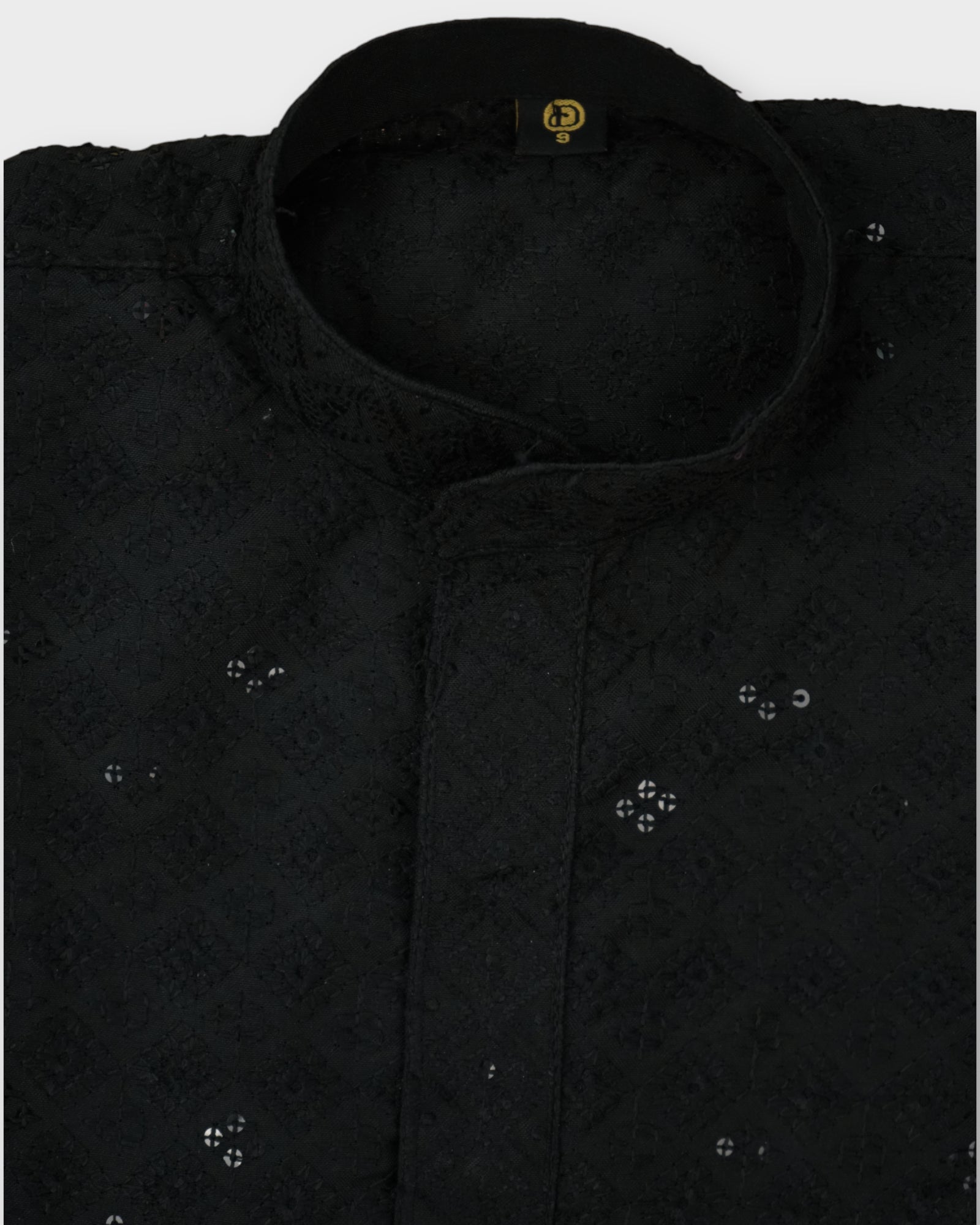 Cotton Blend Sequins Embroidered Kurta Pajama