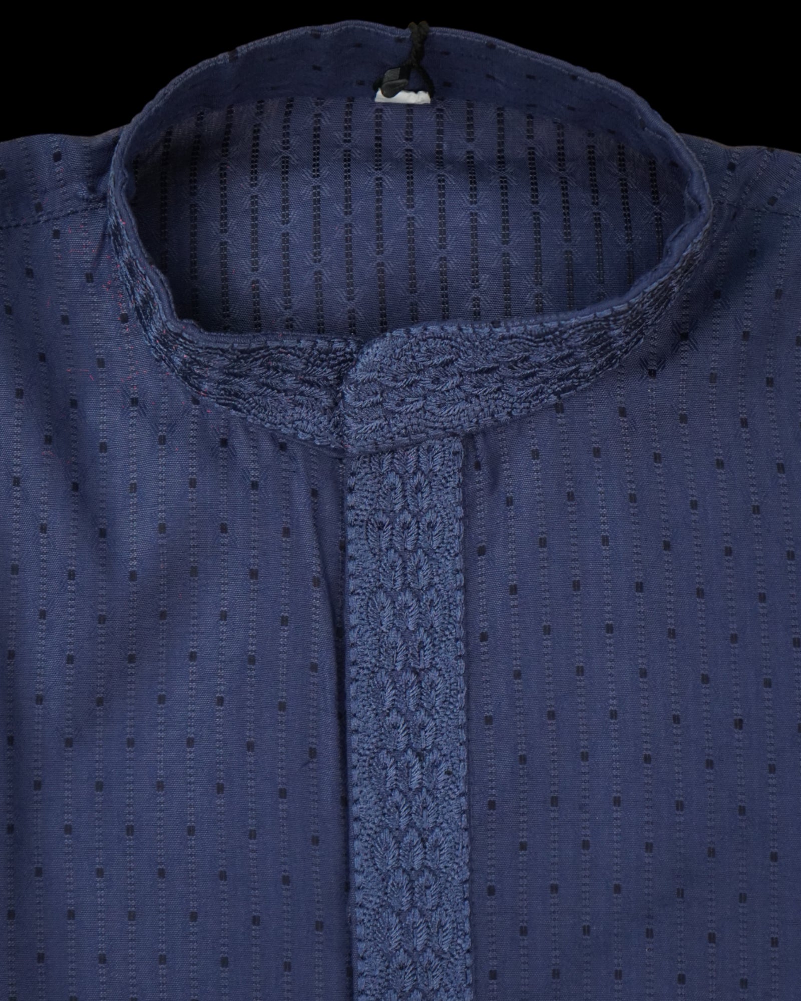 Textured Cotton Embroidered Kurta Pajama Set