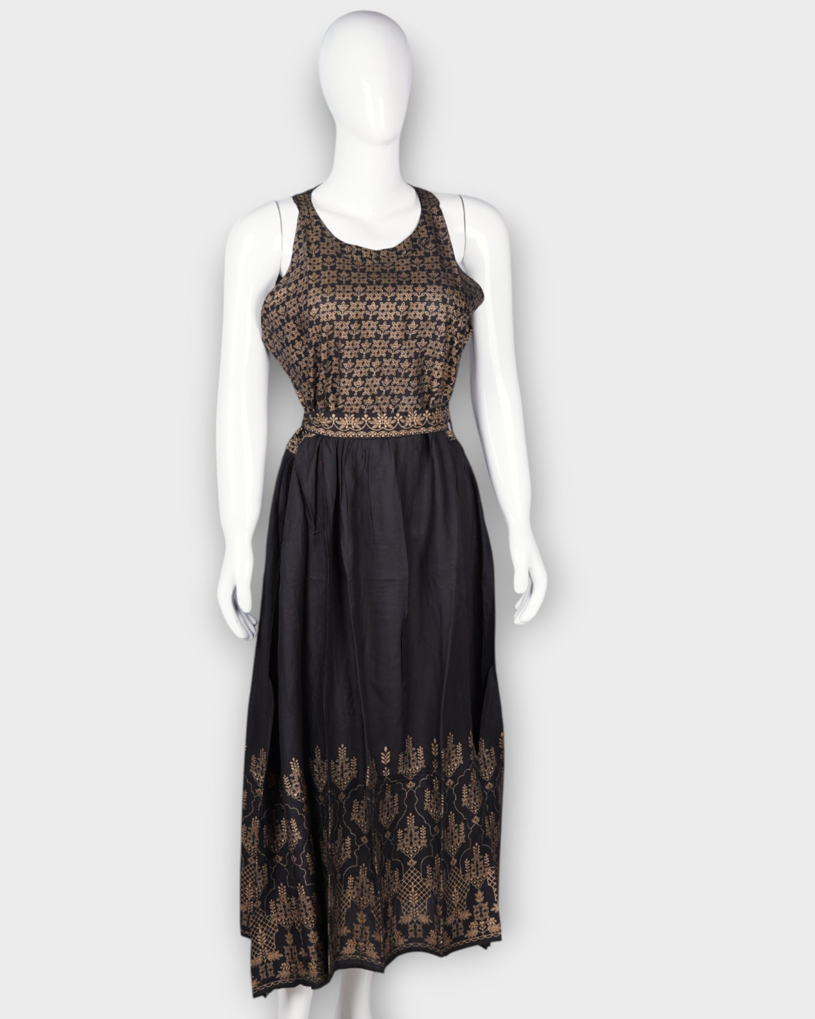 Sleeveless Cotton Cocktail Gown