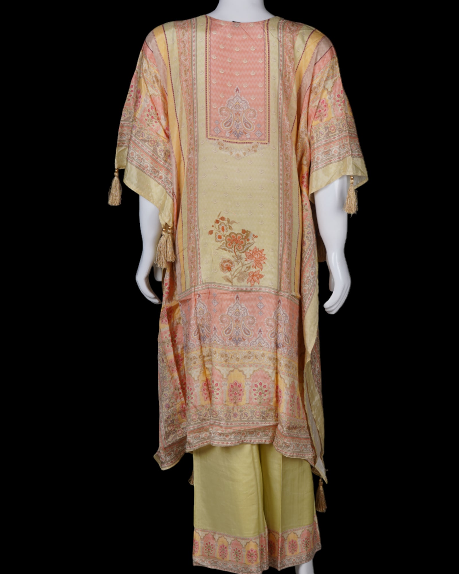 Floral Fusion Kaftan With Palazzo Set