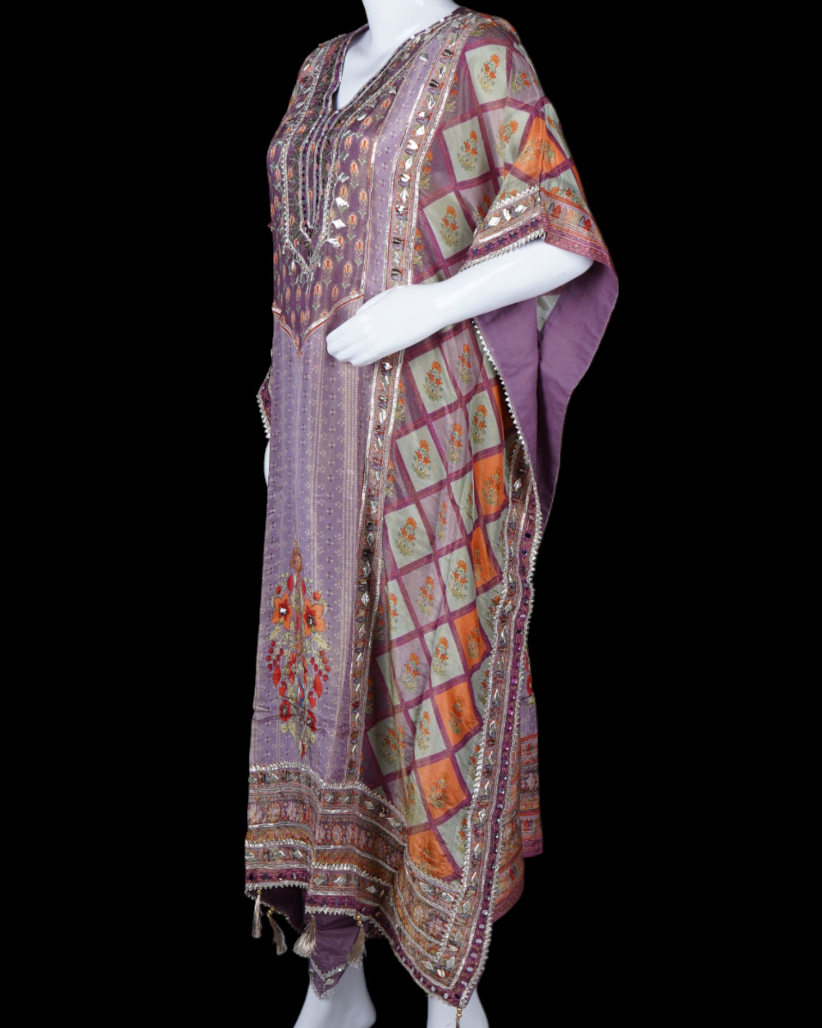 Cotton Kaftan with Traditional Bandhani Print