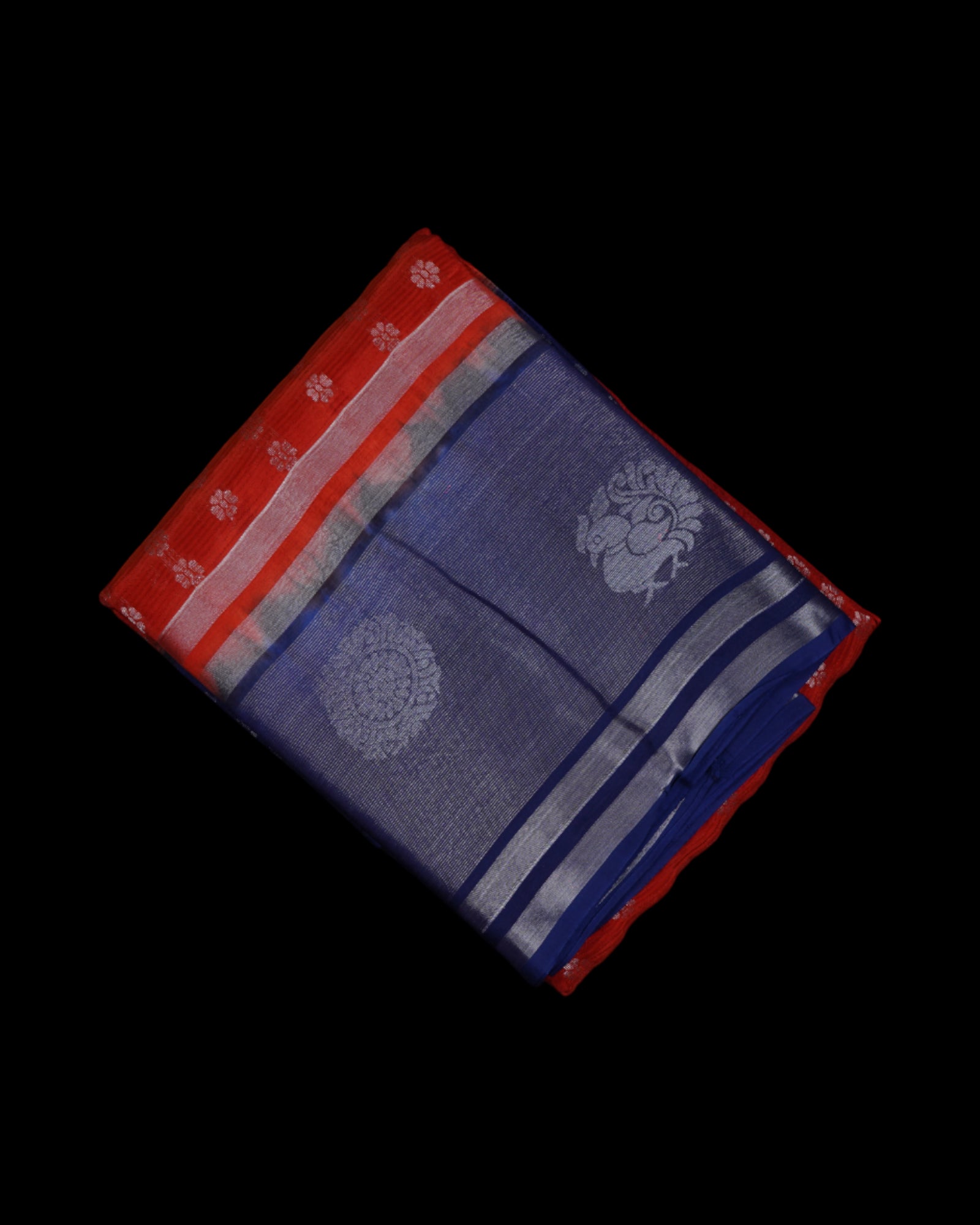 Red Mangalgiri Pure Pattu Silk Saree With Zari