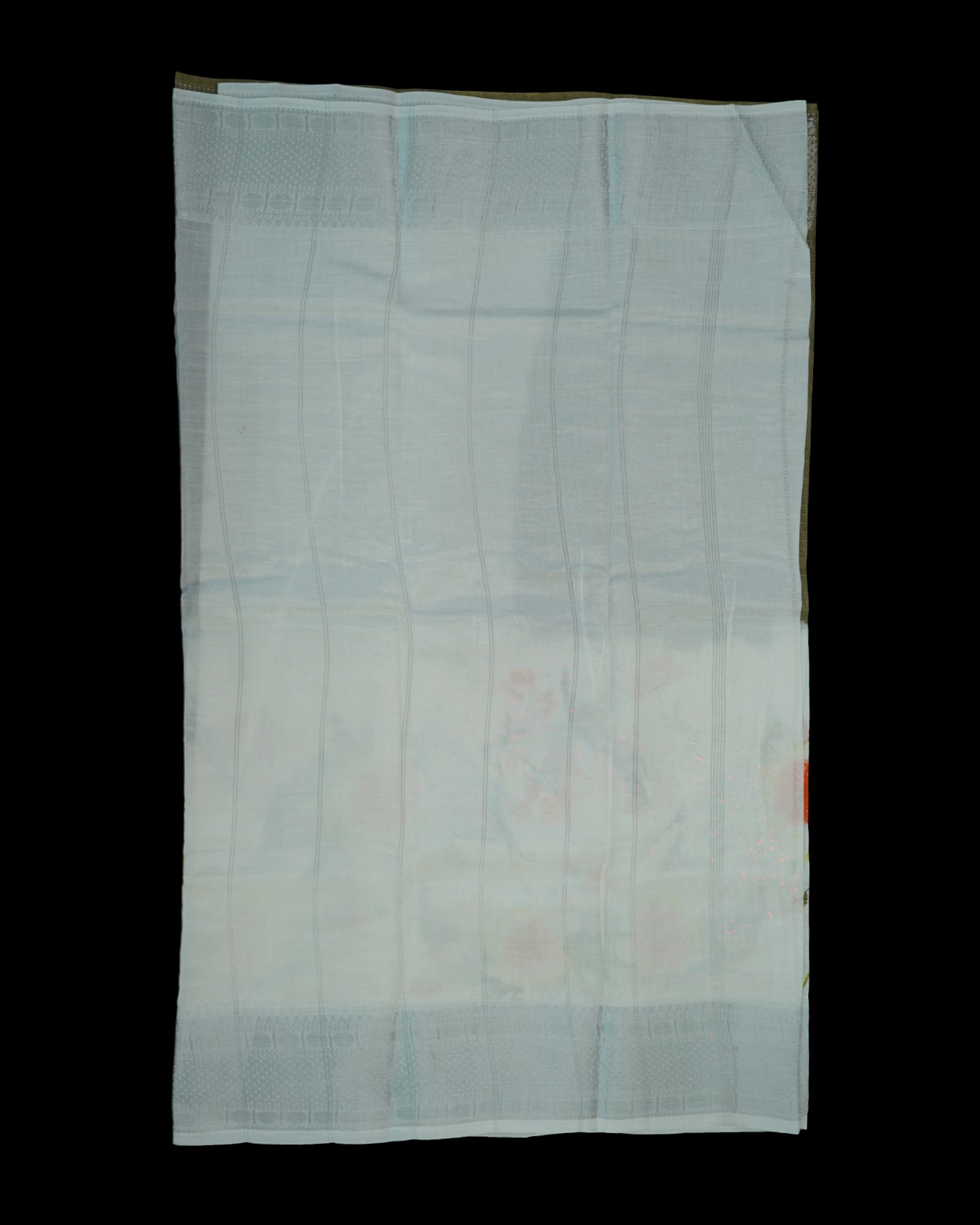 Off White Mangalgiri Pure Pattu Silk Saree