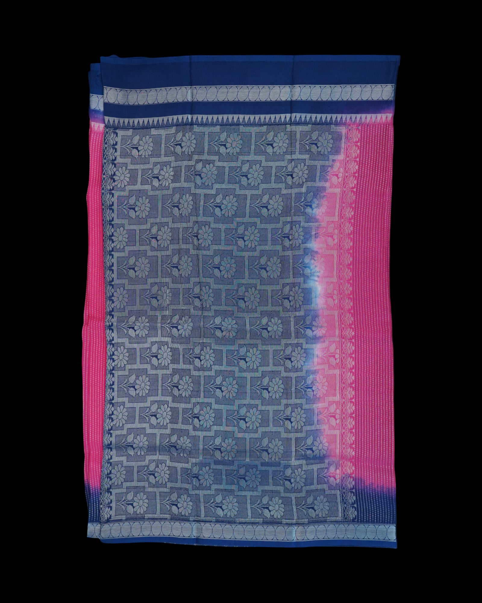 Pink Mangalgiri Pure Pattu Silk Saree
