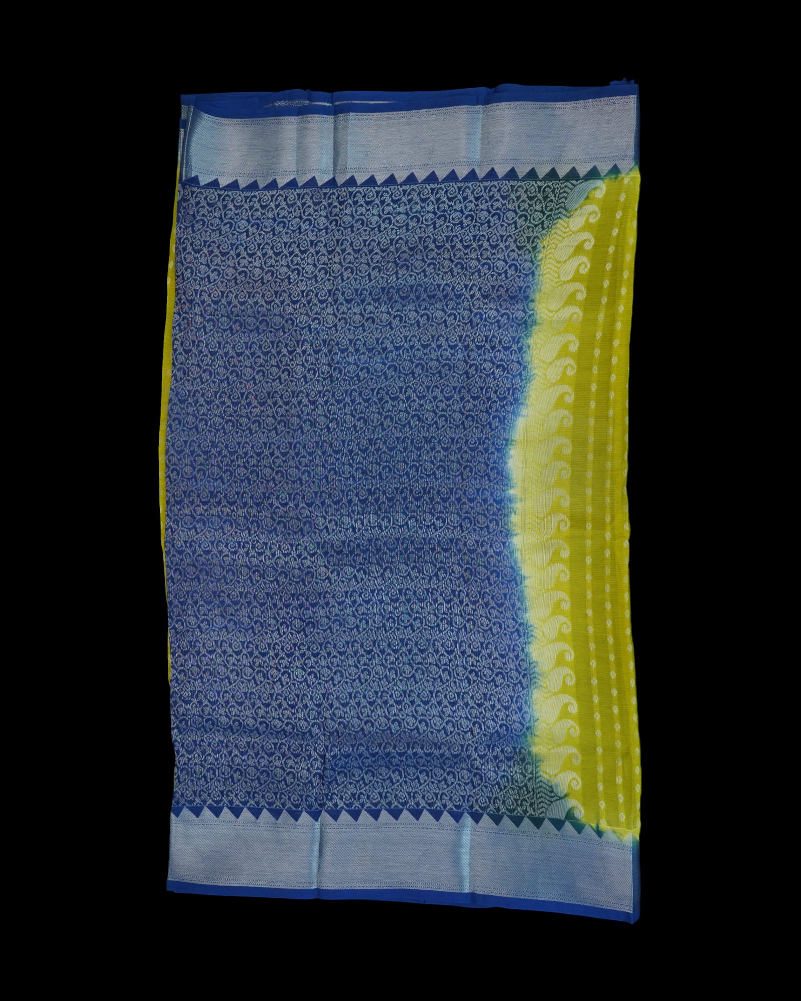 Haldi Yellow Mangalgiri Pattu Silk Saree