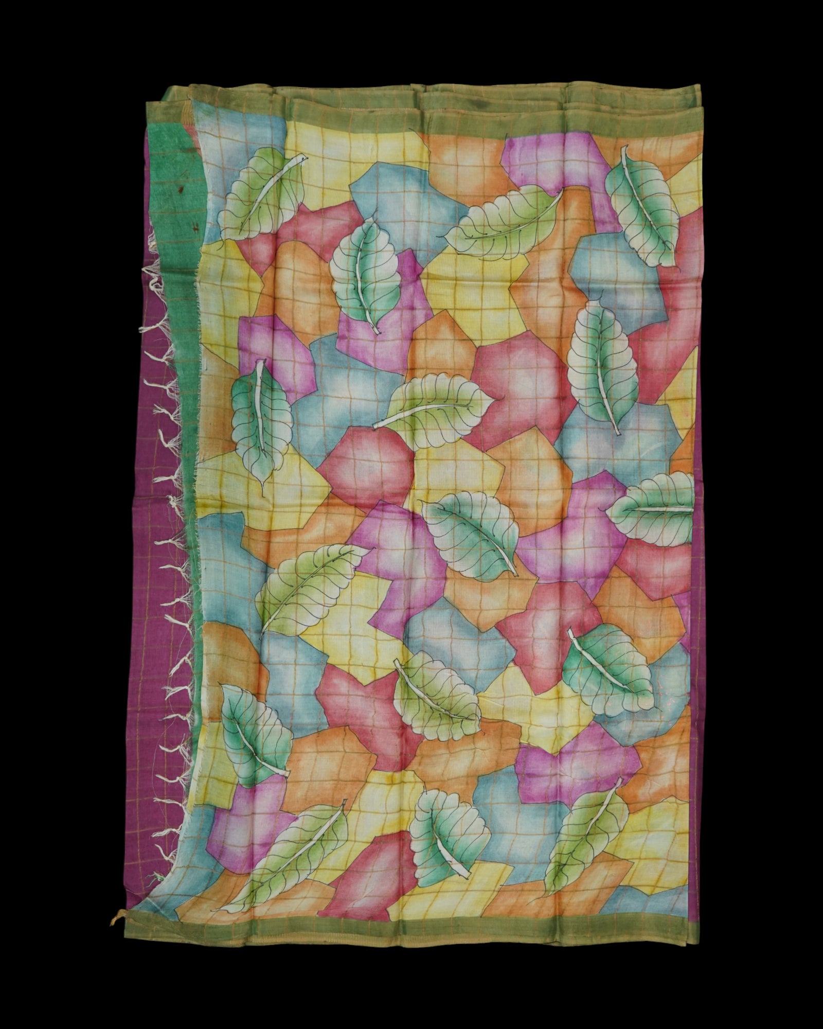Wine Mangalgiri Silk Saree