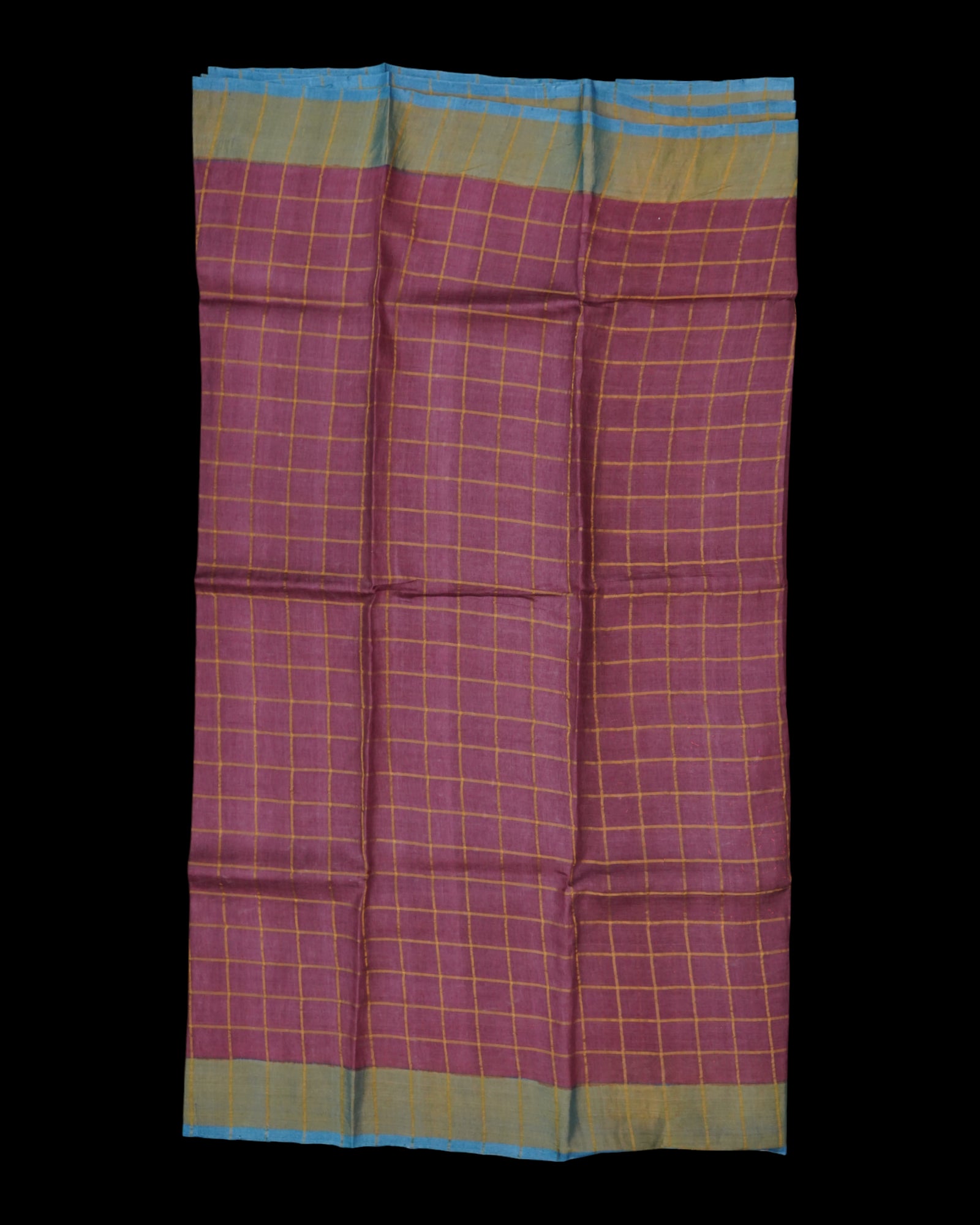 Floral Printed Dark Pink Mangalgiri Silk Saree