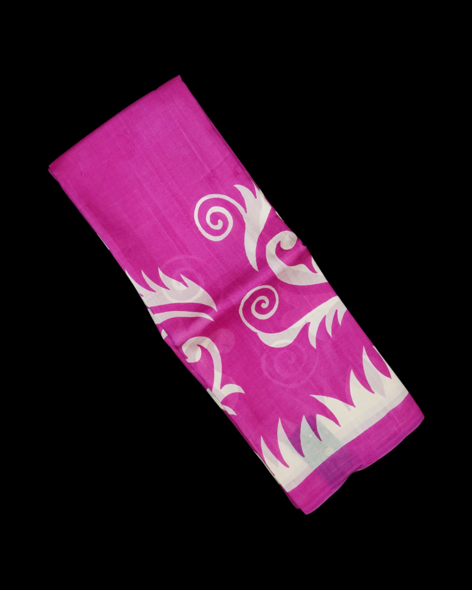 Pink Tussar Silk Mangalgiri Saree