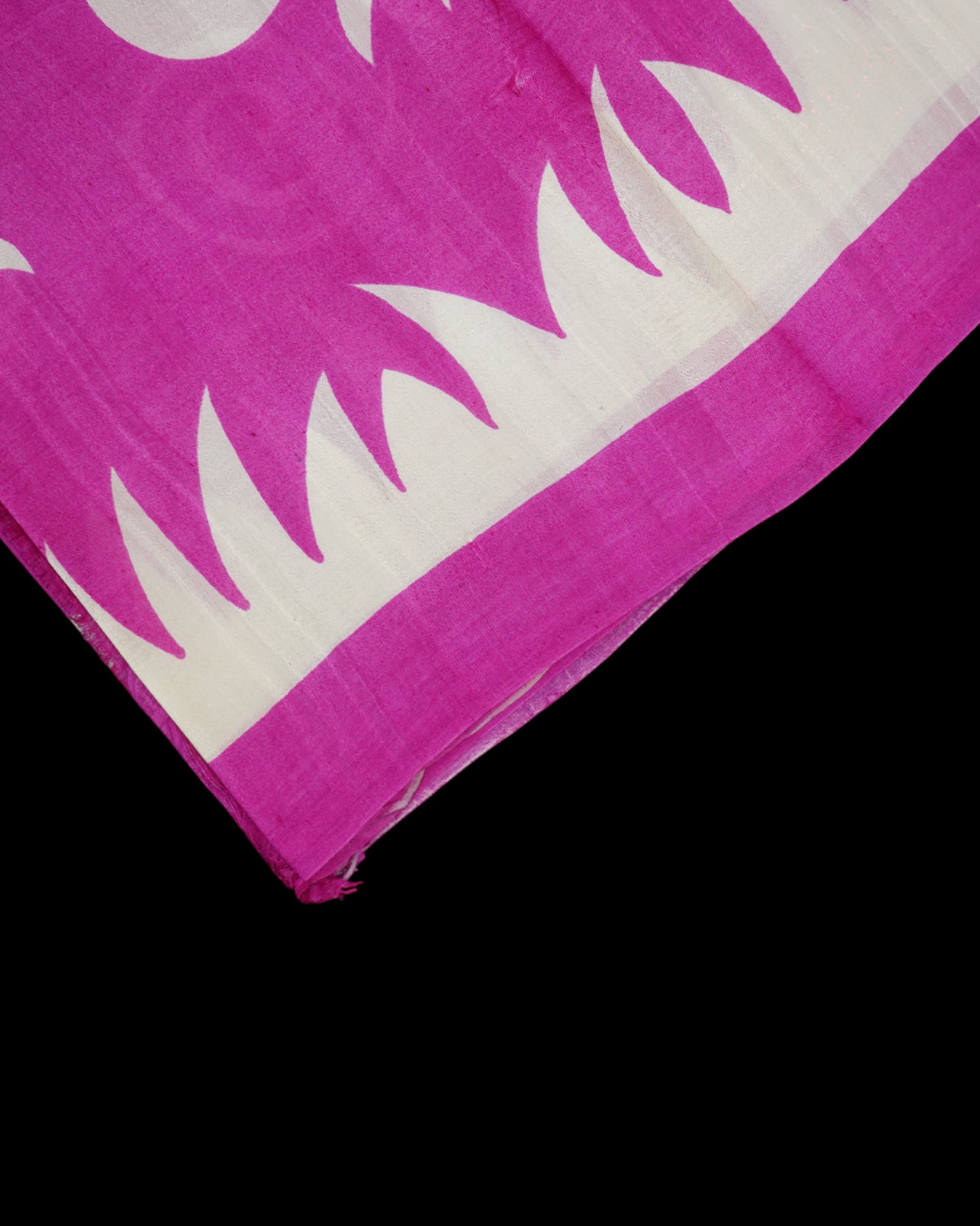 Pink Tussar Silk Mangalgiri Saree