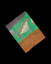 Vibrant Brown Mangalgiri Tussar Silk