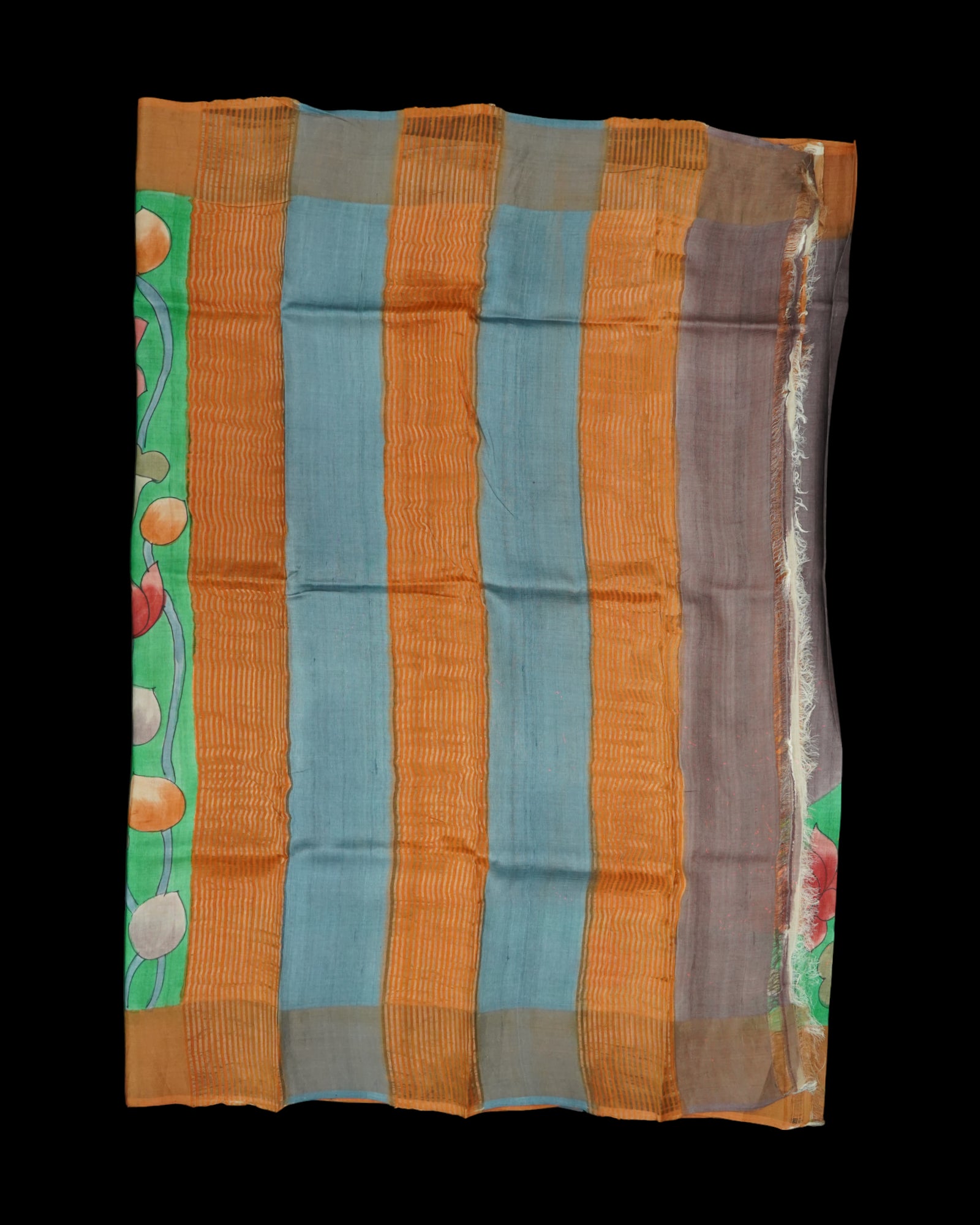 Vibrant Brown Mangalgiri Tussar Silk