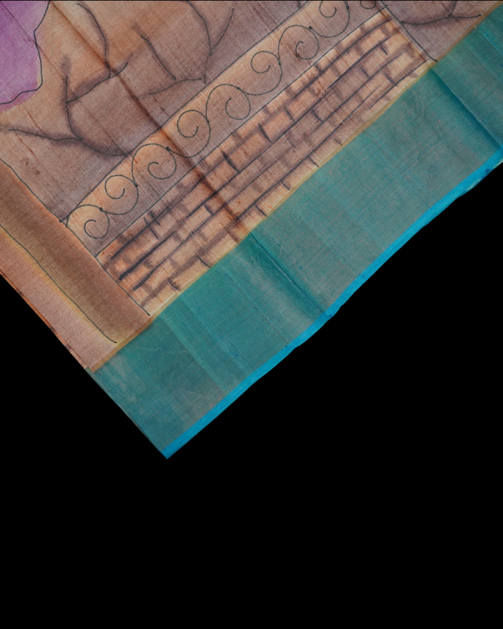 Purple Mangalgiri Cotton Handwoven Saree