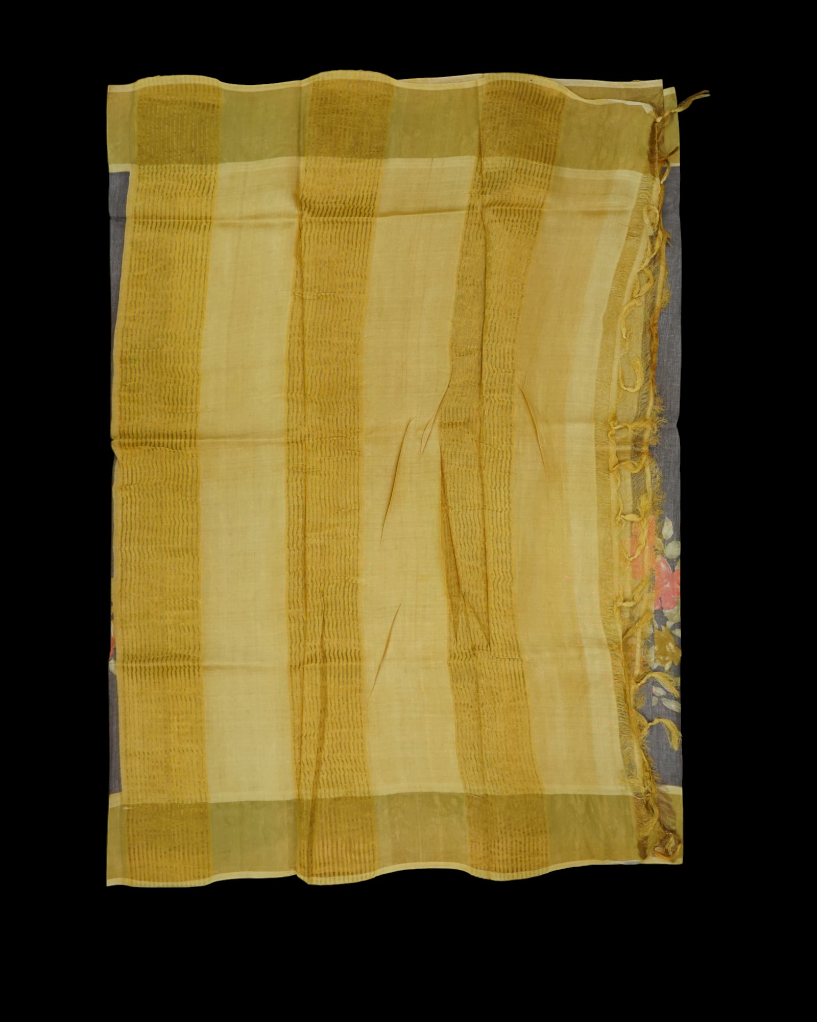 Multicolor Tussar Silk Mangalgiri Saree
