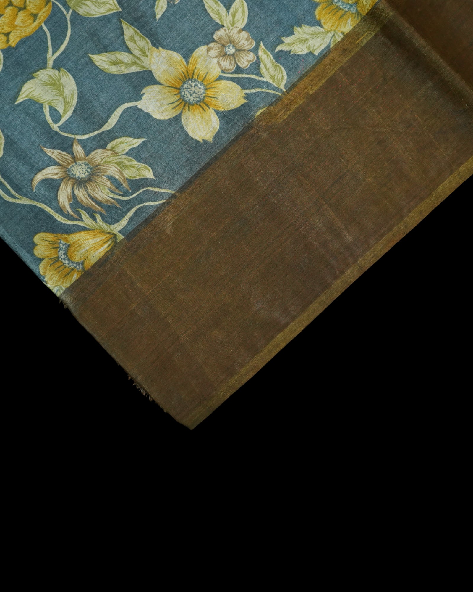 Multicolor Floral Tussar Silk Mangalgiri Saree
