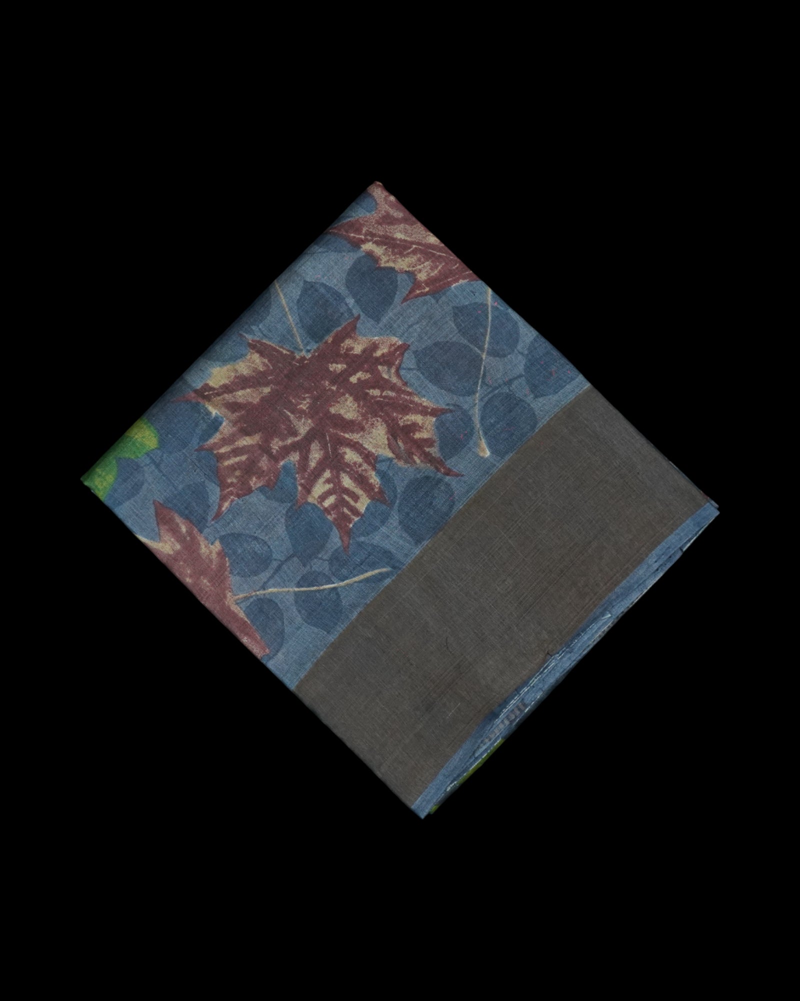 Blue Gray Mangalgiri Silk Floral Saree