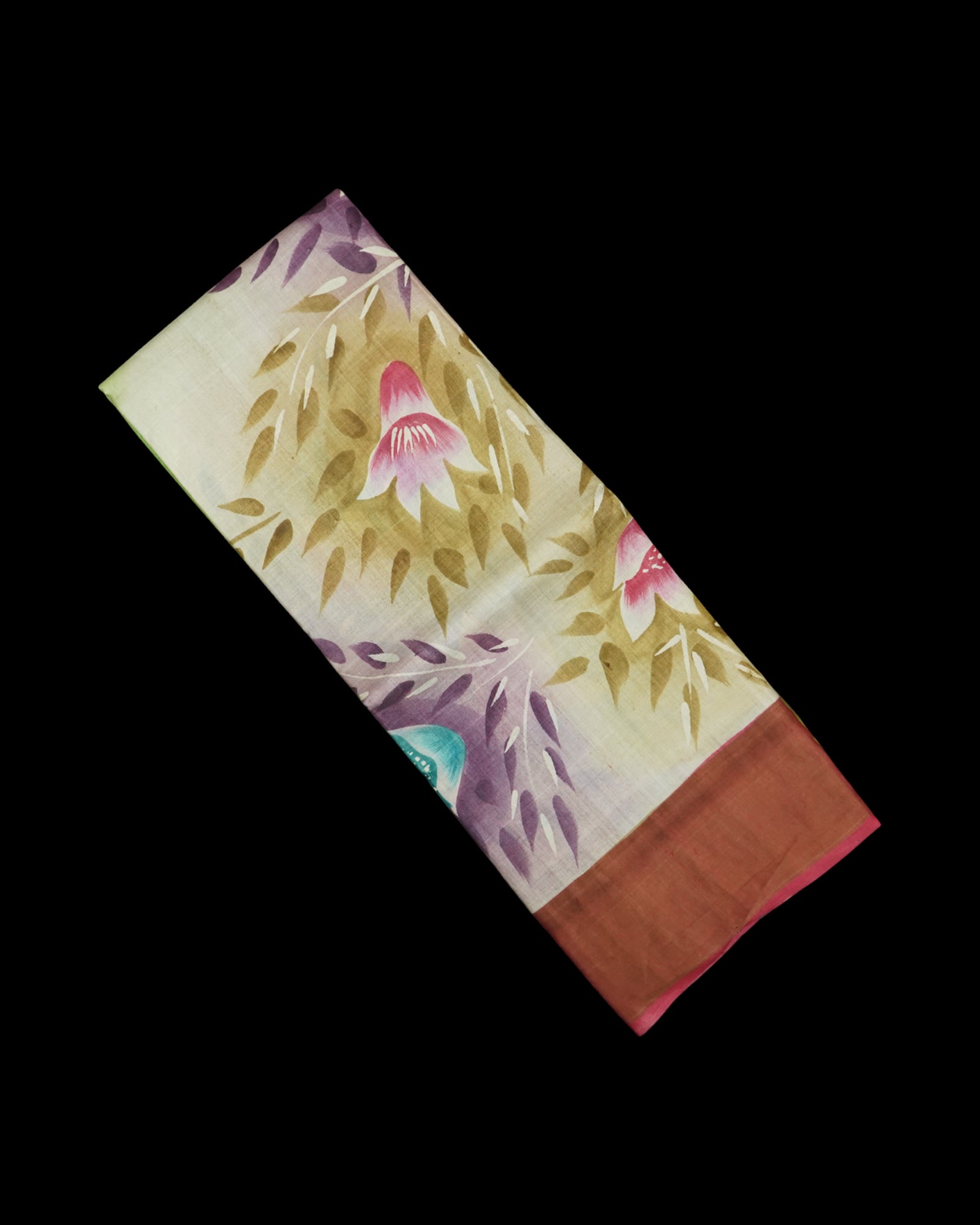 Floral Mangalgiri Tussar Silk Saree