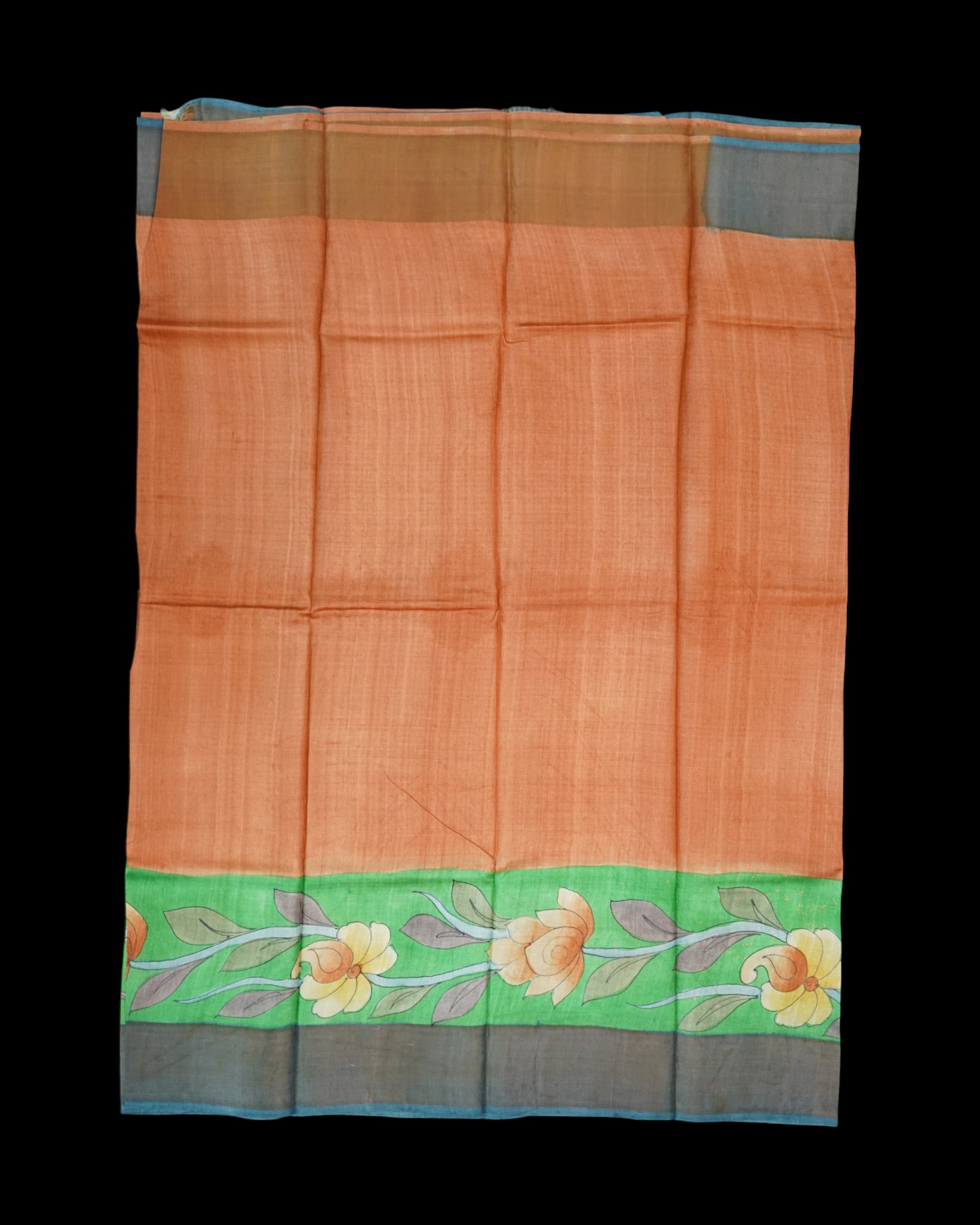 Multicolor Floral Mangalgiri on Luxurious Tussar Silk