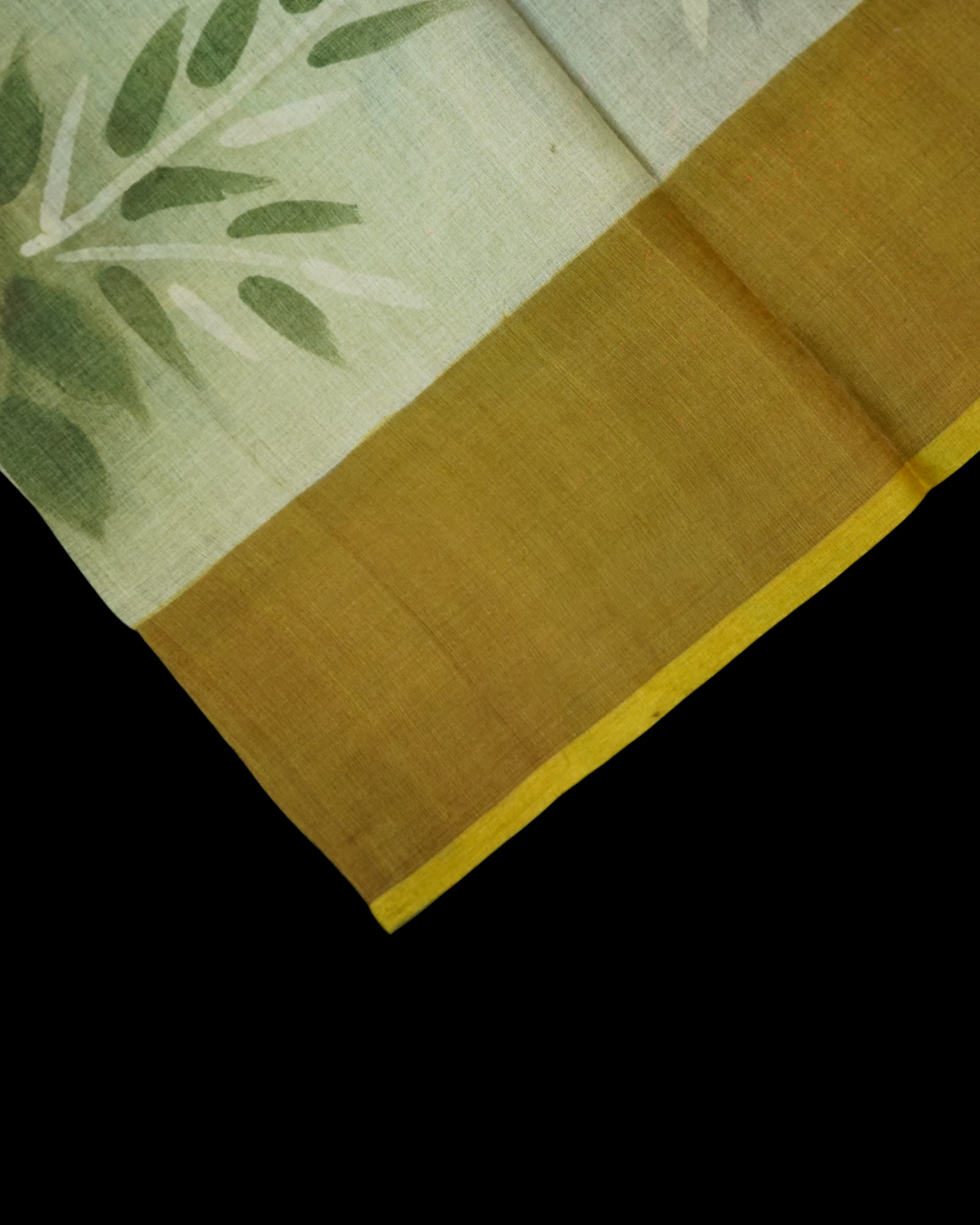 Cream Tussar Silk Mangalgiri Saree