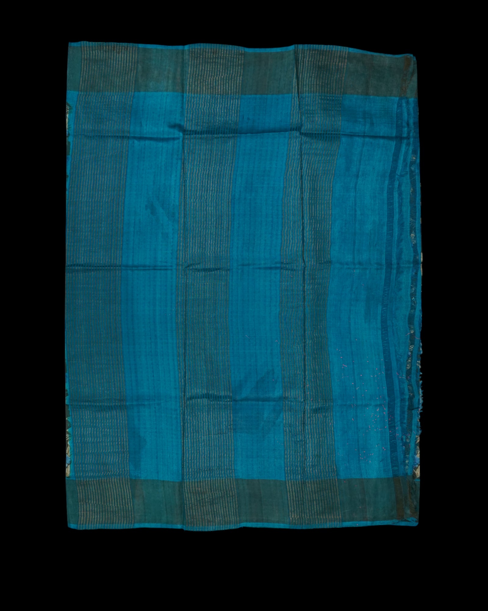Floral Tussar Silk Mangalgiri Saree