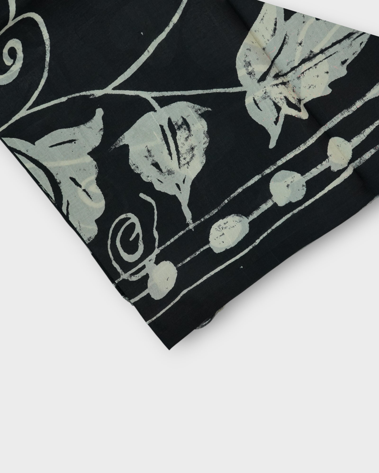 Black Tussar Silk Mangalgiri Floral Saree