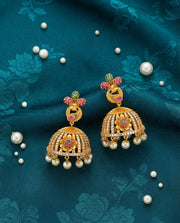 Peacock Petal Jhumkas