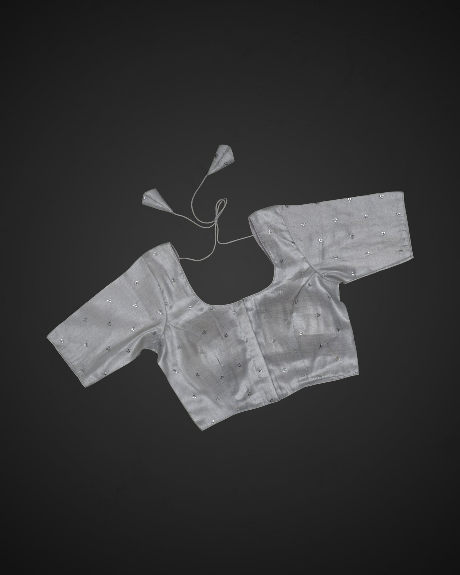 U Neck Cotton Fitted Half Sleeve Blouse