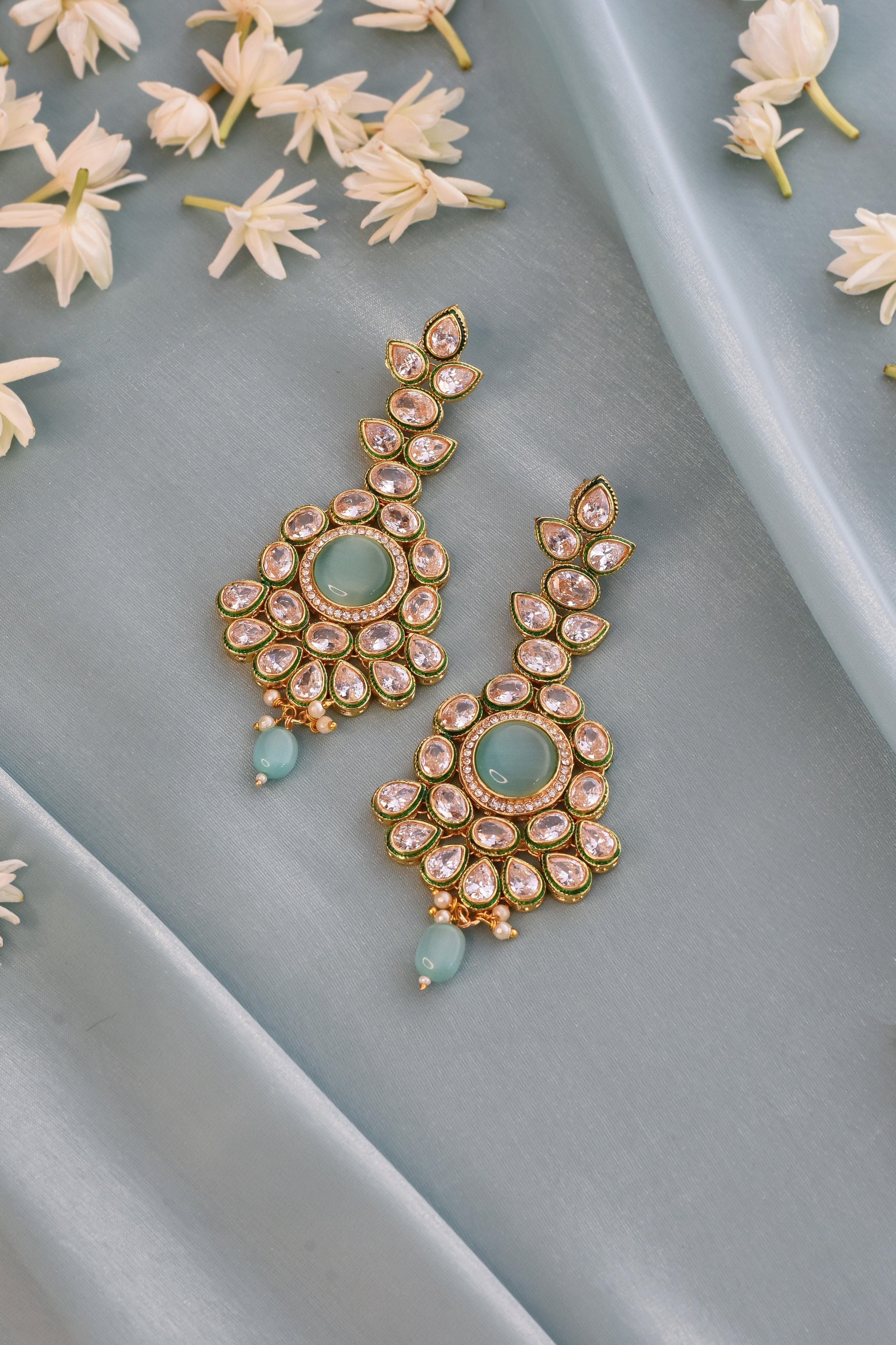 Enchanted Ivy Kundan Danglers - Dyulokha