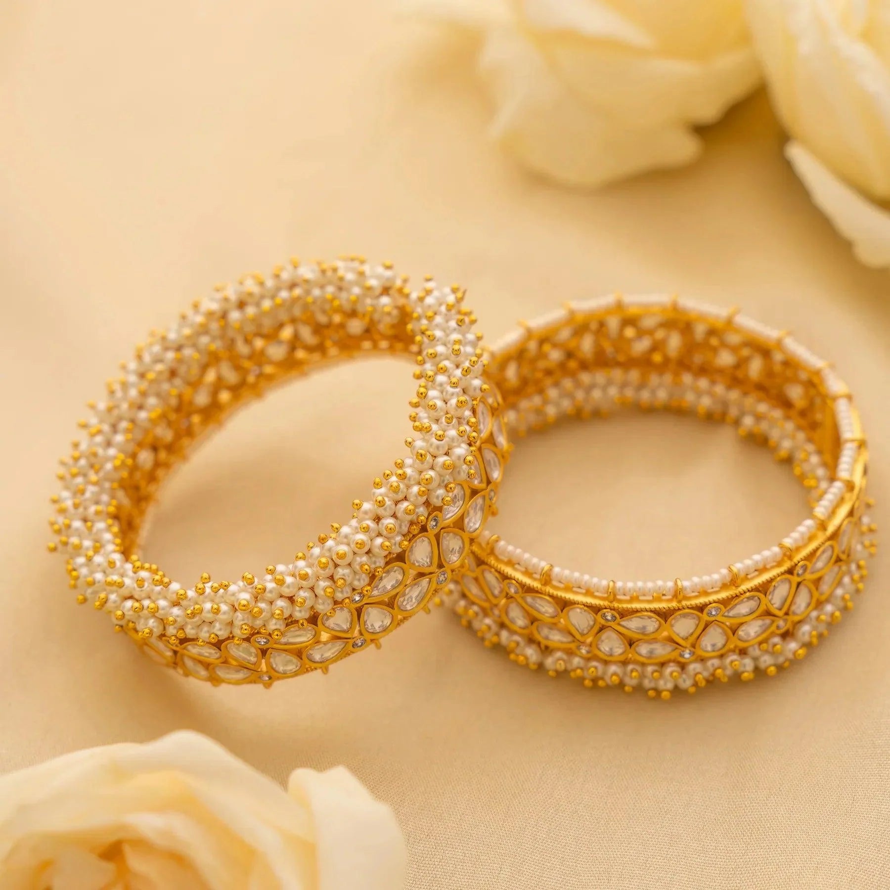 Opulent Legacy Kundan Pearl Kadas - Dyulokha