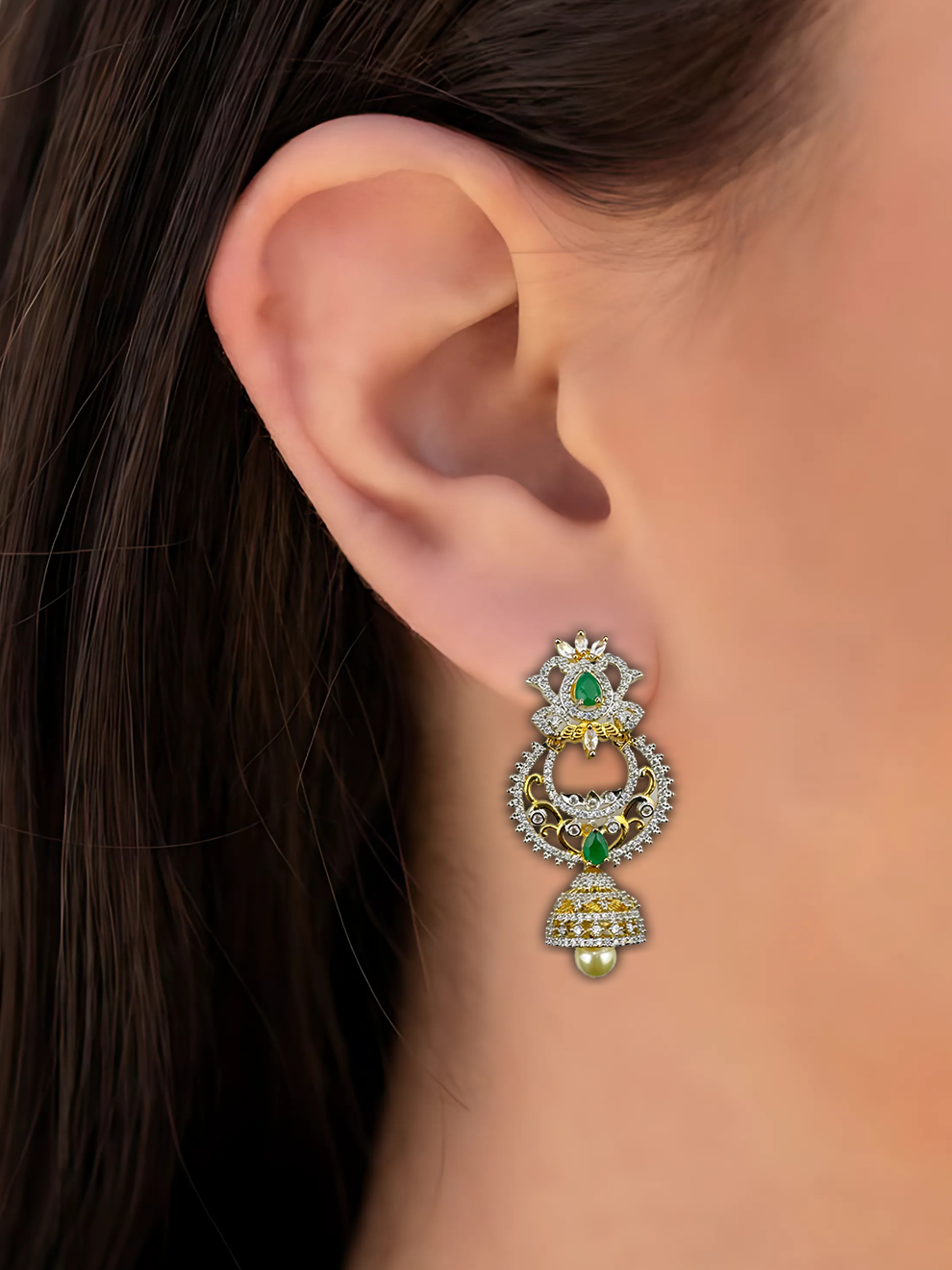 Versatile 3-in-1 Jhumkas
