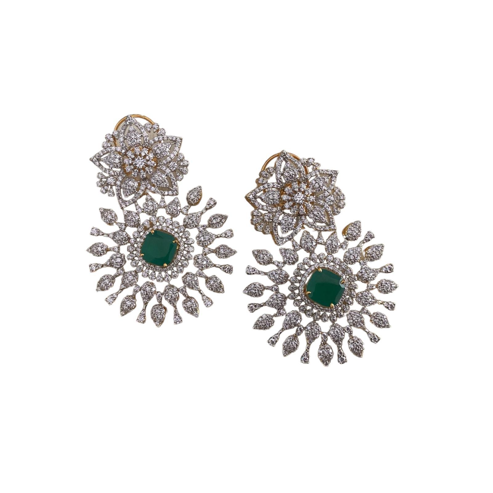 Floral Radiance Diamond Earrings - Dyulokha