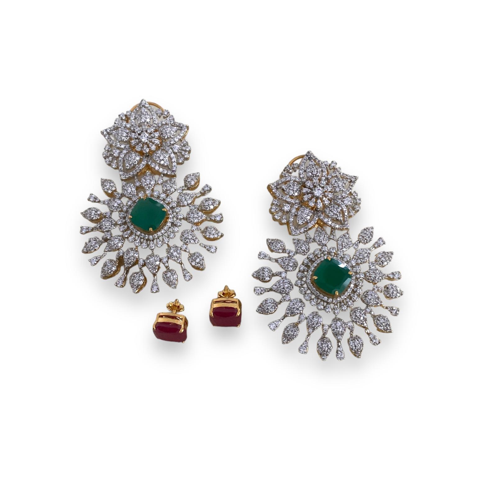 Floral Radiance Diamond Earrings - Dyulokha