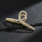 Gold Metal Shark Clip for Women's Hair