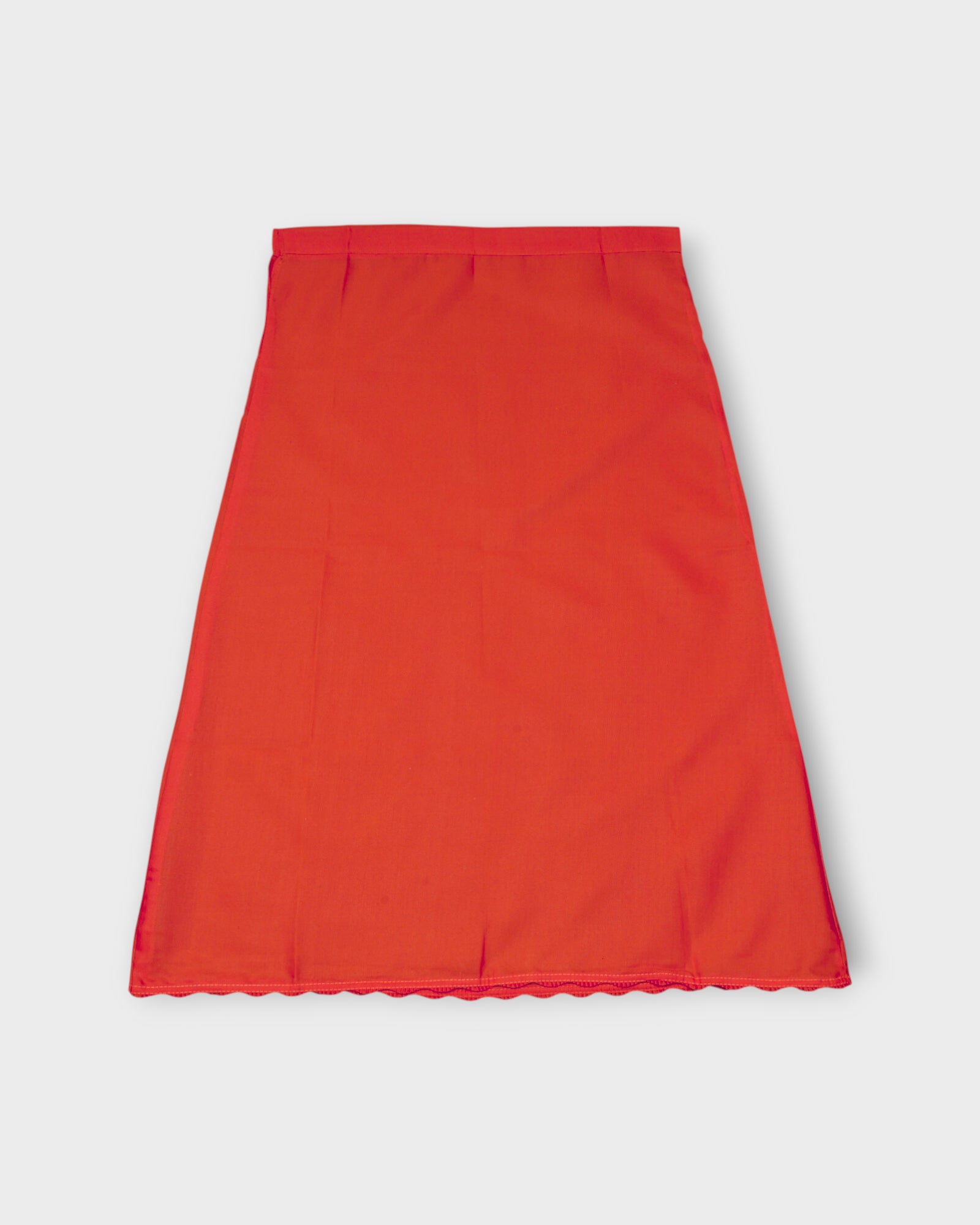Dark Red Cotton Ankle Length Petticoat