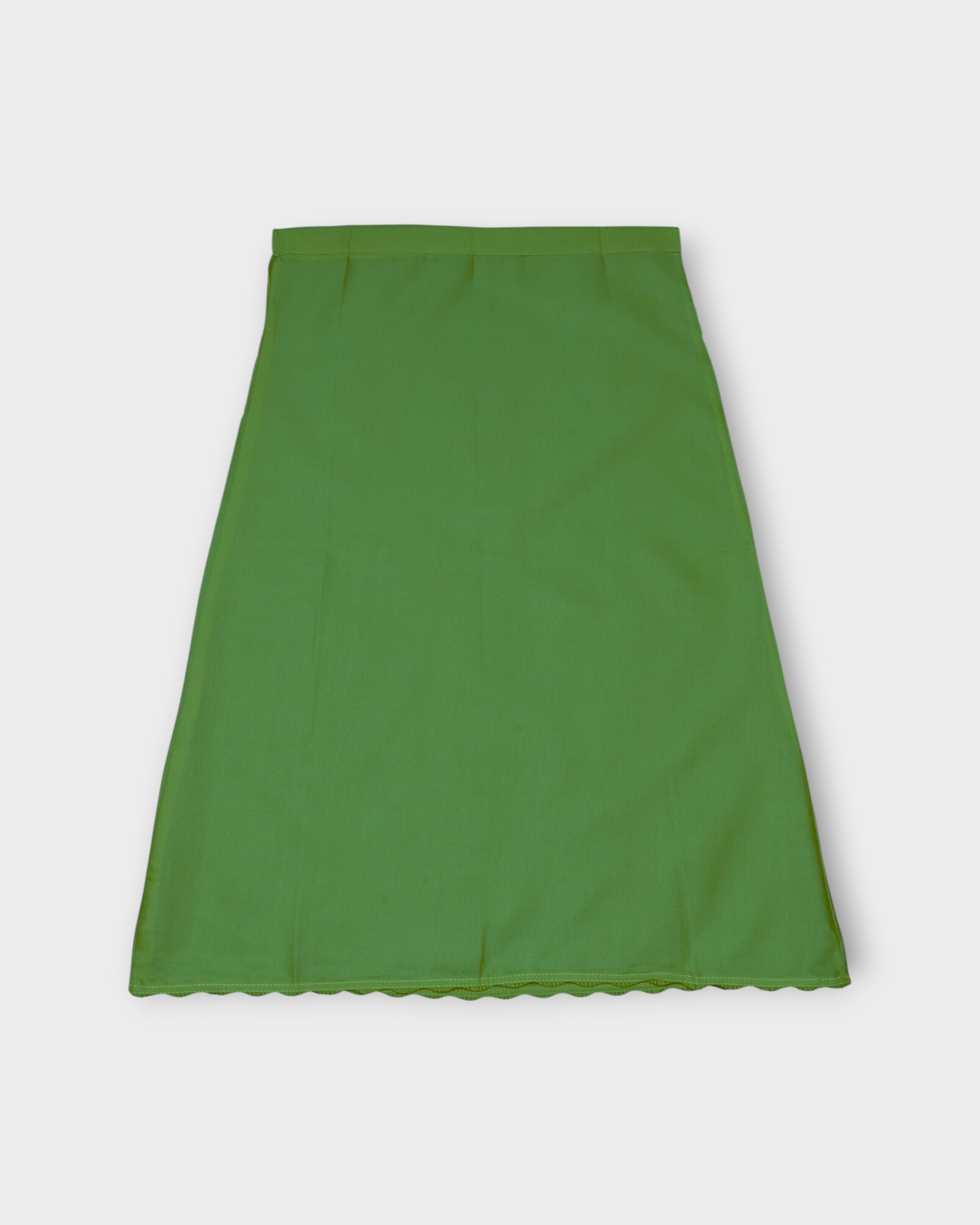 Green Cotton Ankle Length Petticoat