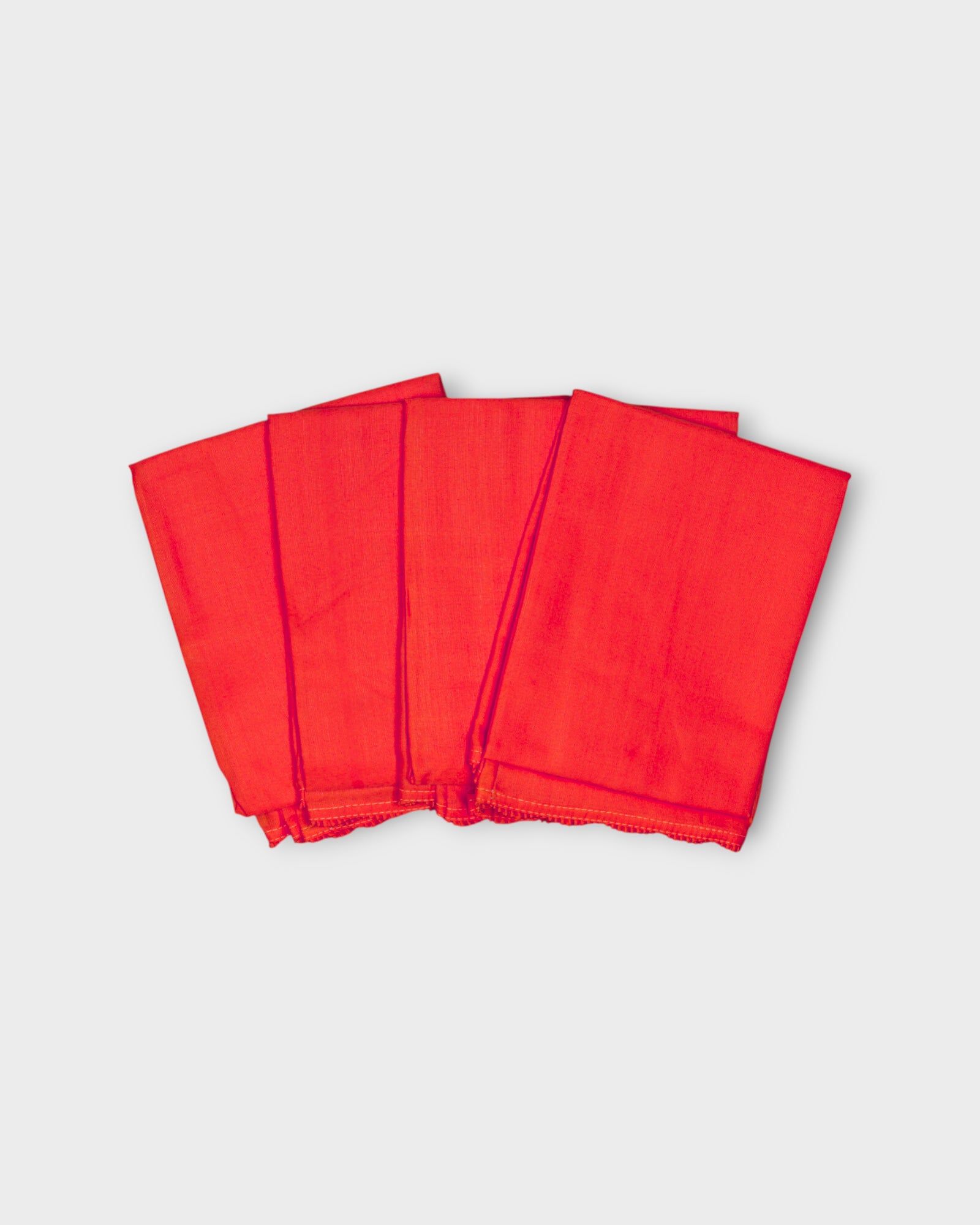 Red Cotton Ankle Length Petticoat
