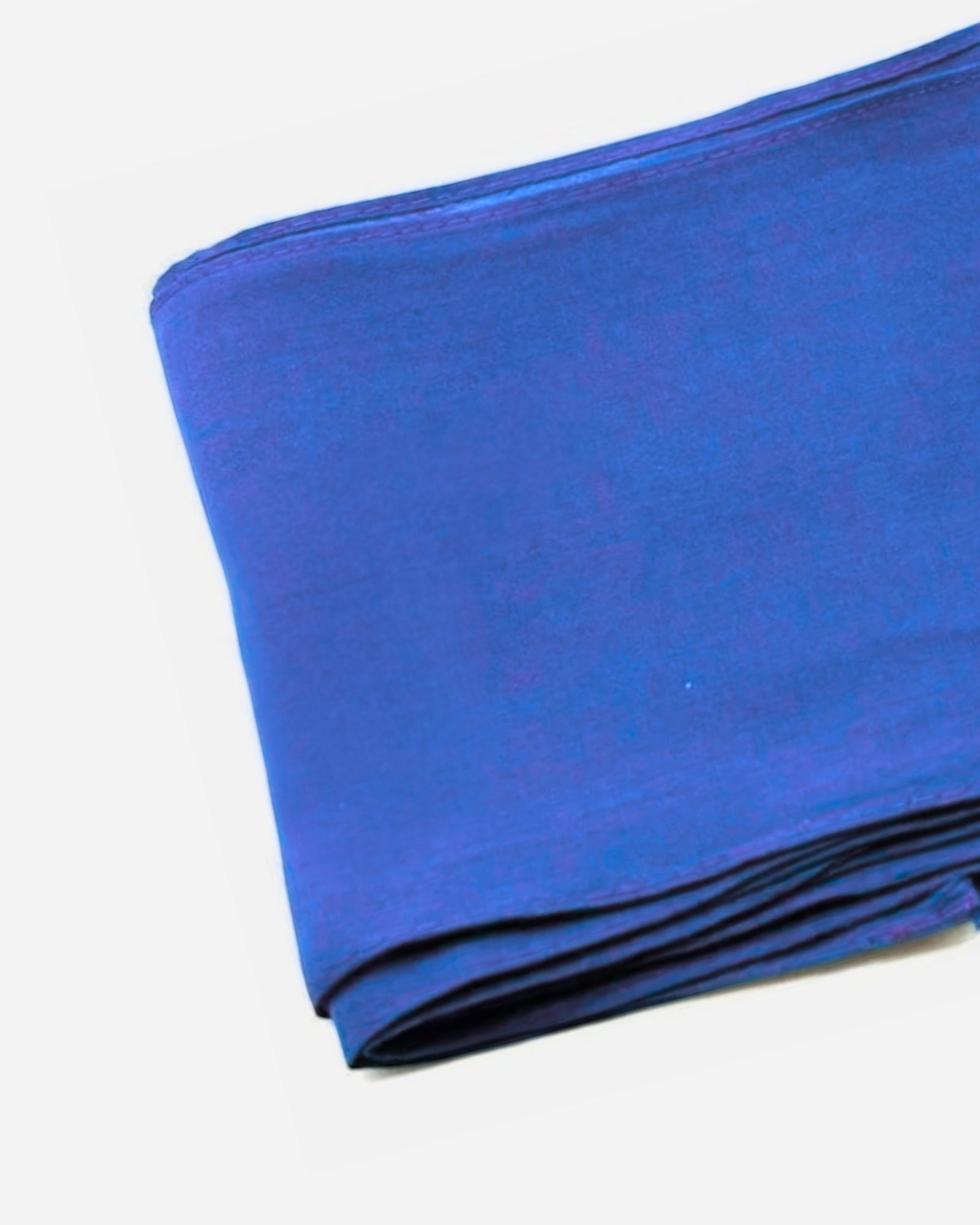 Blue Cotton Saree Fall