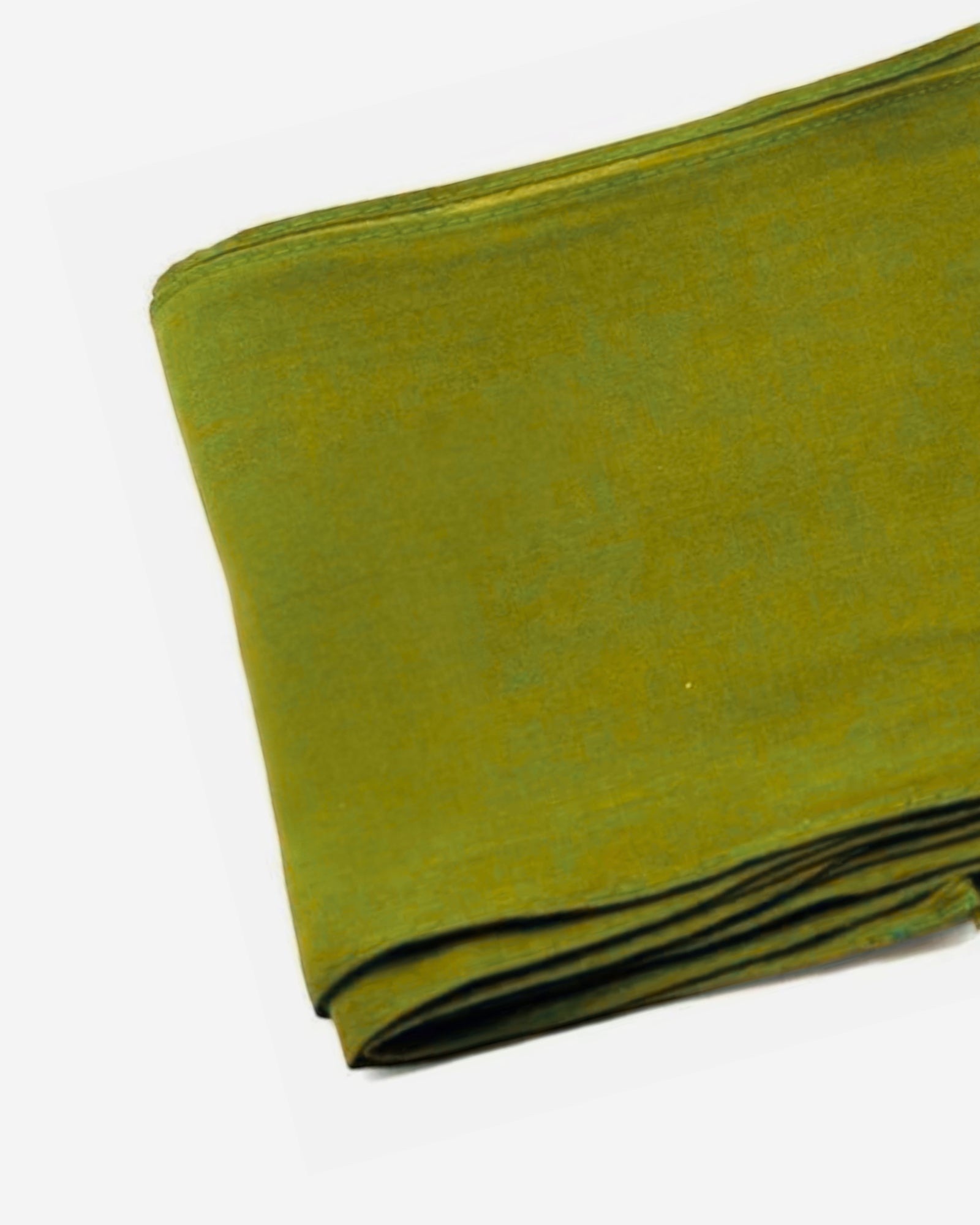 Olive Green Cotton Saree Fall
